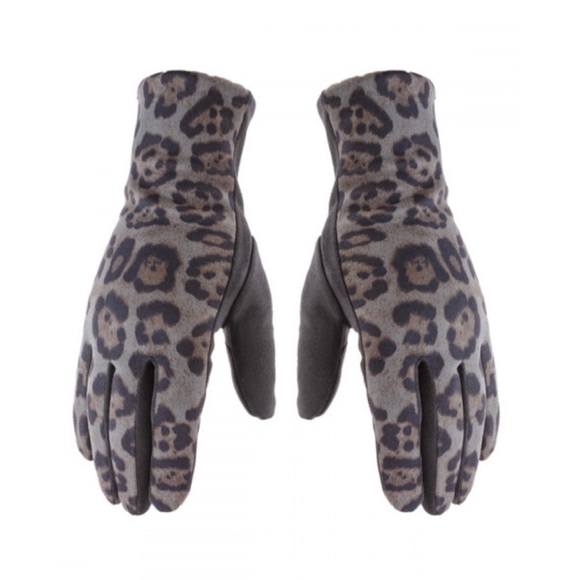 Gray Leopard Gloves - Picture 2 of 2